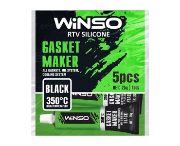Клеи и герметики Winso - Герметик прокладок высокотемпературный WINSO силиконовый черный 310310 - Клеи и герметики