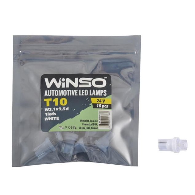 LED лампа Winso T10 24V FLUX W2.1x9.5d 127830 - 1
