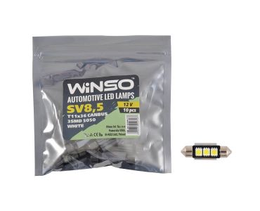  - LED лампа Winso C5W 12V SMD5050 SV8.5 T11x36 Canbus 127560 - 