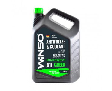 Антифриз зеленый - Антифриз Winso Green G11 -40 10 кг Зеленый - зеленый