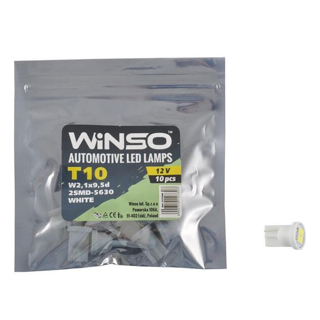 LED лампа Winso T10 12V SMD5630 W2.1x9.5d 127300 - 1