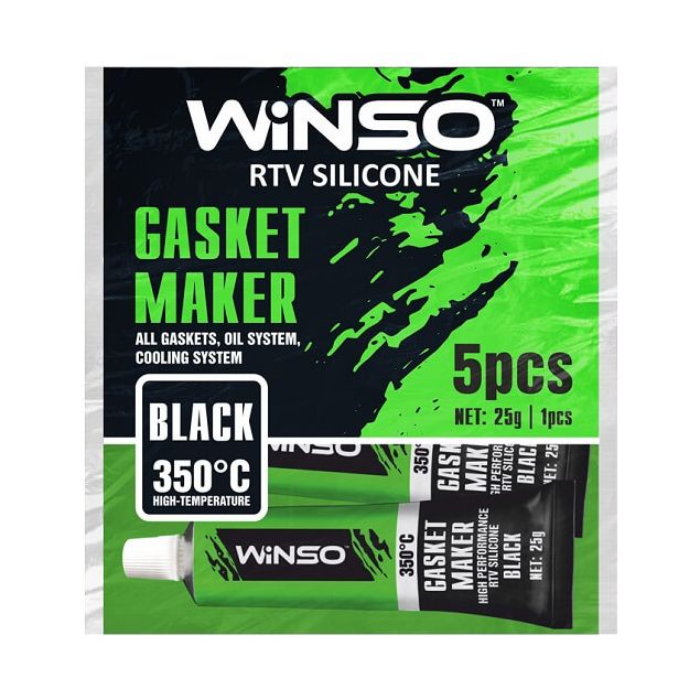 Герметик прокладок высокотемпературный WINSO силиконовый черный 310310 - 1