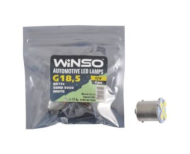 LED Лампы Winso - LED лампа Winso BA15s 12V SMD 5050 white 127520 - ЛЕД лампочки для авто