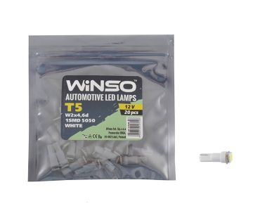 LED лампи для авто - LED лампа Winso T5 12V SMD5050 W2x4.6d 127400 - ЛЕД лампочки для авто