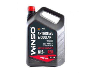Антифриз - Антифриз Winso G12+ -42 10 кг Червоний - 