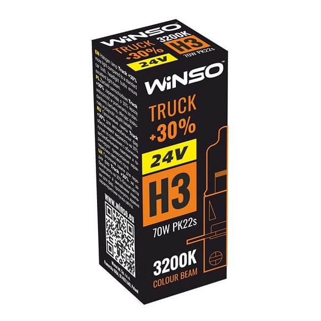 Галогенна лампа Winso Truck +30% H3 24V 70W 724300 - 2