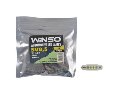 LED Лампы Winso - Автолампа WINSO 12V FLUX SV8.5 T11x39 6LEDS white 127710 - ЛЕД лампочки для авто