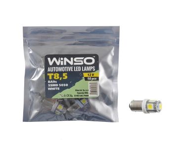 LED лампи для авто - LED лампа Winso T8.5 12V SMD5050 BA9s 127260 - ЛЕД лампочки для авто