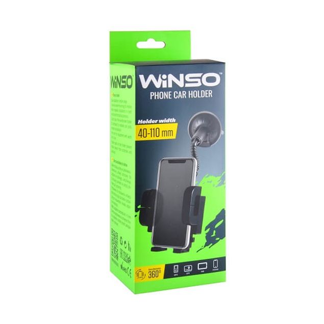 Держатель телефона Winso с поворотом на 360 градусов 40-110 мм (201110) - 1
