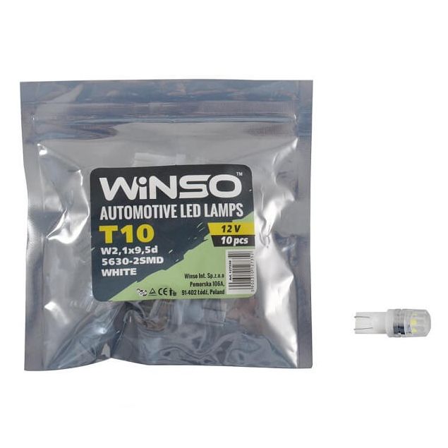 LED лампа Winso T10 12V SMD5630 W2.1x9.5d 127350 - 1
