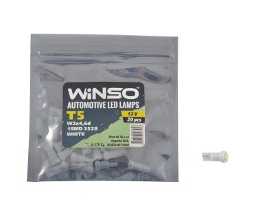  - LED лампа Winso T5 12V SMD3528 W2x4.6d 127410 - 