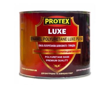 Поліуретанова емаль - Емаль поліуретанова шовковисто-глянцевий PROTEX LUXE PU-50 коричнева - 