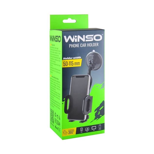 Тримач телефону Winso з поворотом на 360 градусів і гнучким стрижнем кронштейна 50-115 мм (201120) - 1
