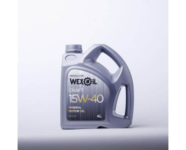 Моторне масло - Олива моторна Wexoil Craft 15W-40 4л - 