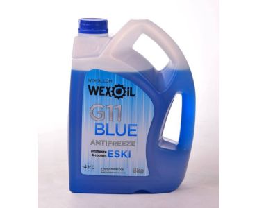 Антифриз синий - Антифриз Wexoil ESKI G11 BLUE 5 кг - синий