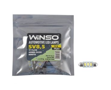 Авто свет - LED лампа Winso C5W 12V SMD5630 SV8.5 T11x36 127500 - Автосвет