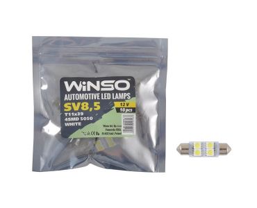 LED Лампы Winso - LED лампа Winso C5W 12V SMD5050 SV8.5 T11x39 127430 - ЛЕД лампочки для авто
