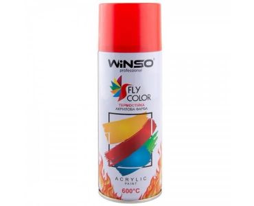 Автомобільна фарба - Вінсо Фарба високотемпературна 600&deg;,Spray 450ml.,багряно-червоний,(FLAME RED/RAL3000) - 