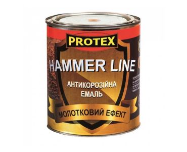 Емаль акрилова - Молоткова емаль PROTEX Hammer Line темно-коричнева - 
