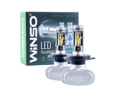 LED лампи для авто - LED автолампи Winso H4 12/24V 6000К 4000Lm 50W CSP Cree Chip 19 х 19 х - ЛЕД лампочки для авто